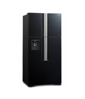 Hitachi | Refrigerator | R-W661PRU1 (GBK) | Energy efficiency class F | Free standing | Side by side | Height 183.5 cm | Fridge 