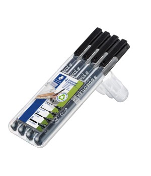 Permanentinių žymeklių rinkinys STAEDTLER LUMOCOLOR 31-9WP4GS, JUODA