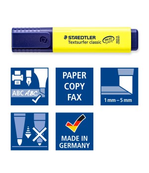 Teksto žymekliai STAEDTLER TEXTSURFER 364, 4 spalvų rinkinys