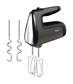 TEFAL | HT650E38 PowerMix Silence | Hand Mixer | 600 W | Number of speeds 5 | Turbo mode | Black/Grey