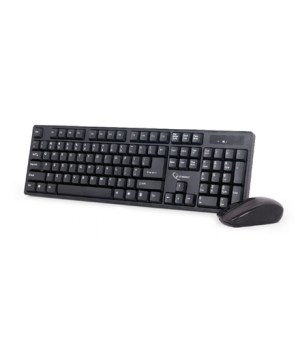 Gembird | Wireless Desktop Set | KBS-W-01_LT | Keyboard and Mouse Set | Wireless | Mouse included | US/LT | Black | Numeric keyp