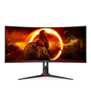 AOC | Gaming Monitor | CU34G2XP/BK | 34 " | VA | 21:9 | 180 Hz | 1 ms | 3440 x 1440 pixels | HDMI ports quantity 2 | Black