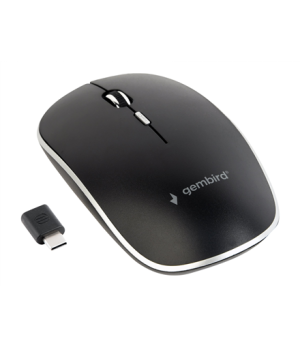 Gembird | Silent Optical Mouse | MUSW-4BSC-01 | Wireless | USB-C | Black