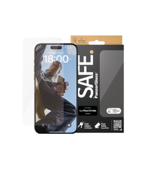 PanzerGlass | SAFE | Screen protector | Apple | Iphone15 PRO MAX | Glass | Clear | Ultra-Wide Fit