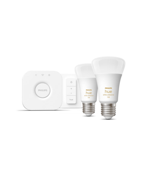 HueWA Starter Kit 2pcs, Bridge, Switch | E27 | 11 W | Warm to cool white light, 2200-6500K | Bluetooth and Zigbee