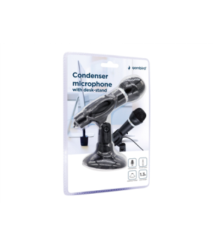 Gembird | Condenser Microphone with Desk-stand | MIC-D-04 | 3.5 mm jack | Black