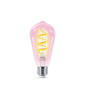 WiZ | Philips Smart WiFi Filament Clear ST64 RGB | E27 | 6.3 W | Full colour