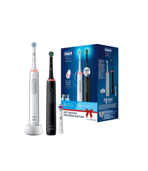 Oral-B Electric Toothbrush | Pro3 3900N | Rechargeable | For adults | Number of brush heads included 3 | Number of teeth brushin