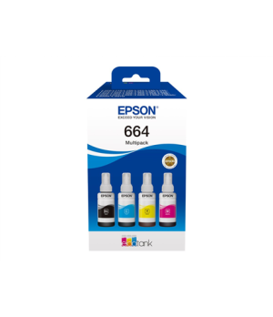 Epson 664 EcoTank 4-colour multipack | Epson C13T66464A | Epson 664 EcoTank 4-colour multipack | Ink tank | Black, yellow, cyan,