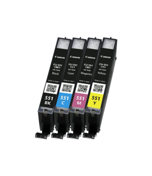 Canon Cartridge | CLI-551 C/M/Y/BK Multipack | Ink | Black, Cyan, Magenta, Yellow