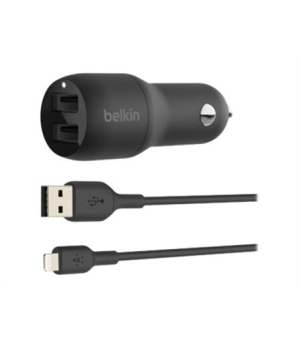 Belkin | Dual USB-A Car Charger 24W + USB-A to Lightning Cable | BOOST CHARGE