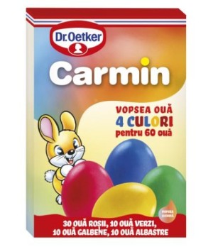 Kiaušinių dažai DR.OETKER Carmin,  4 spalvų, skysti, 20 g (19,4 ml), vnt