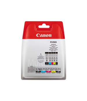 Canon Multipack PGI-570/CLI-571 | Ink Cartridge | 2 x Black + 3 Colour Multipack (cyan, magenta, yellow)