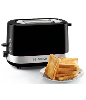 Bosch | Toaster | TAT7403 | Power 800 W | Number of slots 2 | Housing material Plastic | Black/Stainless steel