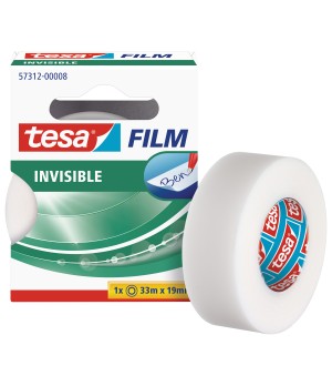 Permatoma lipni juostelė TESA Invisible Self-Adhesive Tape, užklijavus nematoma, lengva naudotis, 19mm x 33m