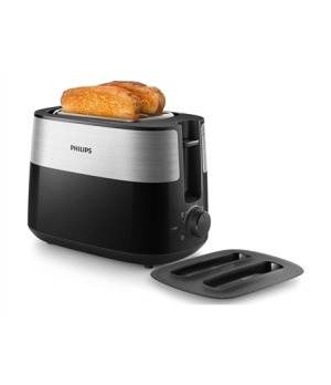 Philips | Toaster | HD2517/90 Daily Collection | Power 830 W | Number of slots 2 | Housing material Plastic | Black/Stainless St