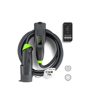 Green Cell | Habu 2in1 Smart Mobile EV Charger 11kW | EVGC01 | 16 A | 7 m | Black/Green