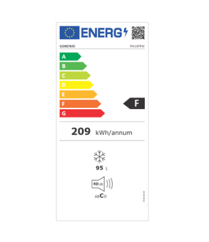 Gorenje | Freezer | FH10FPW | Energy efficiency class F | Chest | Free standing | Height 85.4 cm | Total net capacity 95 L | Whi