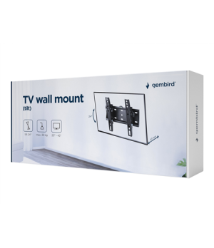 Gembird | Wall mount | WM-42T-02 | Tilt | 23-42 " | Black