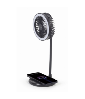 Gembird | TA-WPC10-LEDFAN-01 Desktop Fan With Lamp And Wireless Charger | N/A | Phone or tablet with built-in Qi wireless chargi