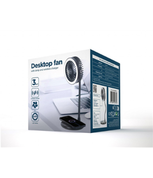 Gembird | TA-WPC10-LEDFAN-01 Desktop Fan With Lamp And Wireless Charger | N/A | Phone or tablet with built-in Qi wireless chargi