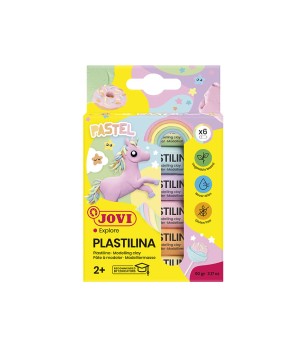 Plastilinas JOVI, 15 g, 6 pastelinės spalvos