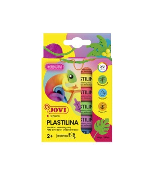 Plastilinas JOVI, 15 g, 6 neoninės spalvos