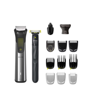 Philips | All-in-One Trimmer | MG9552/15 | Cordless | Wet & Dry | Number of length steps 27 | Silver/Black/Green