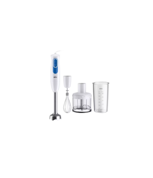 Braun | Hand Blender | MQ20236MWH | Hand Blender | 600 W | Number of speeds 2 | White/Blue