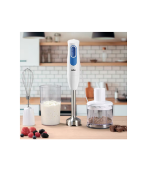 Braun | Hand Blender | MQ20236MWH | Hand Blender | 600 W | Number of speeds 2 | White/Blue