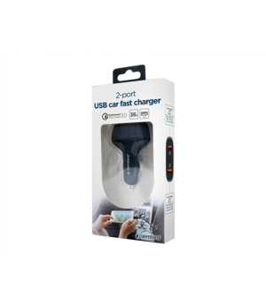 Gembird | 2-port USB Car Fast Charger | TA-U2QC3-CAR-01