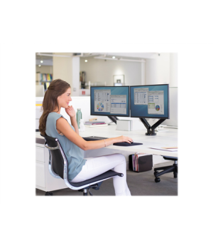 Fellowes arm for 2 monitors -  Platinum black | Fellowes