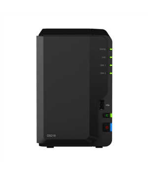 Synology | Tower NAS | DS218 | up to 2 HDD/SSD Hot-Swap | Realtek | Realtek RTD1296 Quad Core | Processor frequency 1.4 GHz | 2 