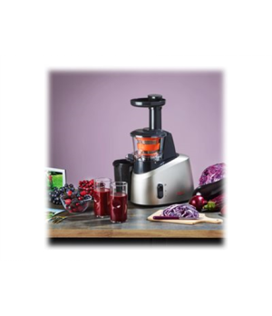 TEFAL | Slow Juicer | ZC255B38 | Type Electric | Silver/ black | 200 W | Extra large fruit input | Number of speeds 2 | 82 RPM