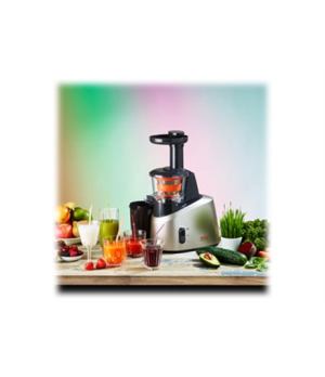 TEFAL | Slow Juicer | ZC255B38 | Type Electric | Silver/ black | 200 W | Extra large fruit input | Number of speeds 2 | 82 RPM