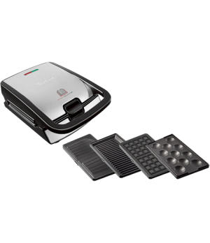 TEFAL | Sandwich Maker | SW854D | 700 W | Number of plates 4 | Number of pastry 2 | Black/Stainless steel