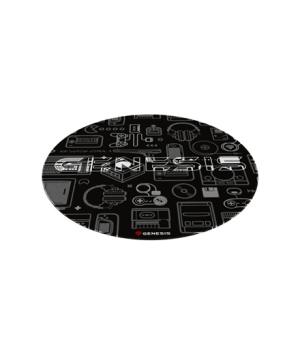 GENESIS Tellur 300 Round Gear Protective Floor Mat, 100cm, Black | Genesis Protective Floor Mat Tellur 300 Round Gear Polyester 