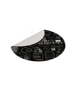 GENESIS Tellur 300 Round Gear Protective Floor Mat, 100cm, Black | Genesis Protective Floor Mat Tellur 300 Round Gear Polyester 