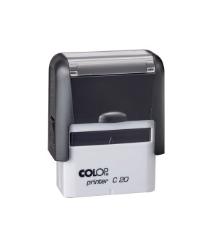 Antspaudas COLOP Printer C20, juodas korpusas, bespalvė pagalvėlė