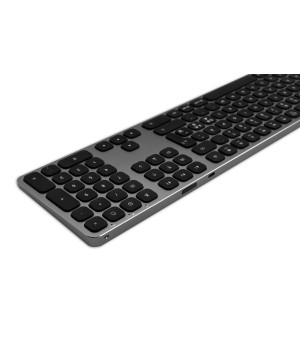 Belaidė klaviatūra SATECHI, iki 3 įrenginių, sidabrinė/juoda