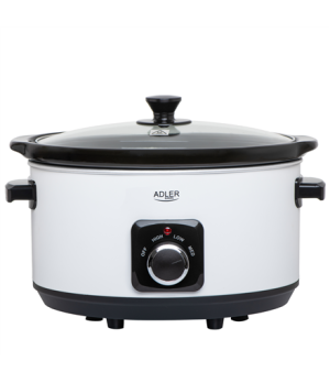 Adler | Slow Cooker | AD 6413w | 290 W | 5.8 L | Number of programs 3 | White