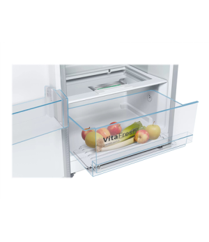 Bosch | Refrigerator | KSV33VLEP | Energy efficiency class E | Free standing | Larder | Height 176 cm | 39 dB | Stainless Steel