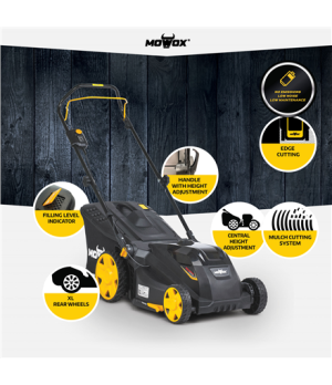 MoWox | 40V Comfort Series Cordless Lawnmower | EM 3840 PX-Li | Mowing Area 250 m² | 2500 mAh | Battery and Charger included