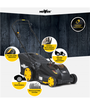 MoWox | 40V Comfort Series Cordless Lawnmower | EM 4340 PX-Li | Mowing Area 350 m² | 2500 mAh | Battery and Charger included