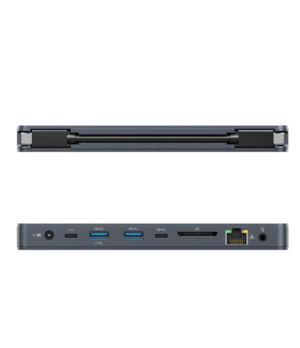Hyper | HyperDrive Universal Silicon Motion USB-C 10-in1 Dual HDMI Docking Station | Ethernet LAN