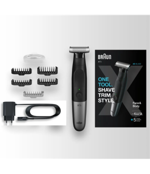 Braun | Hybrid Hair, Beard, Body Trimmer | XT5100 Series X | Operating time (max) 60 min | Wet & Dry | Black