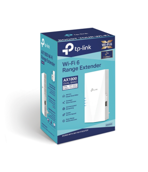 TP-LINK | AX1800 Wi-Fi 6 Range Extender | RE600X | 802.11ax | 2.4GHz/5GHz | Ethernet LAN (RJ-45) ports 1 | MU-MiMO Yes | no PoE 