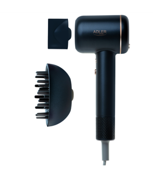 Adler Hair Dryer | AD 2270 SUPERSPEED | 1600 W | Number of temperature settings 3 | Ionic function | Diffuser nozzle | Black