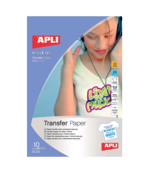 Foto popierius APLI T-SHIRT TRANSFER, A4, 10 lapų