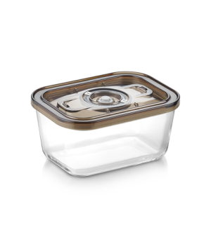 Caso Glass Vacuum Container with Plastic Lid | VacuBoxx Eco M | Transparent